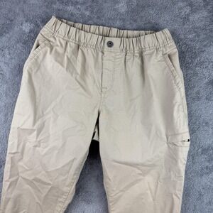 prAna Pants Womens 6 Khaki Jogger Elastic Waist Cuffed Ripstop Hiking Travel